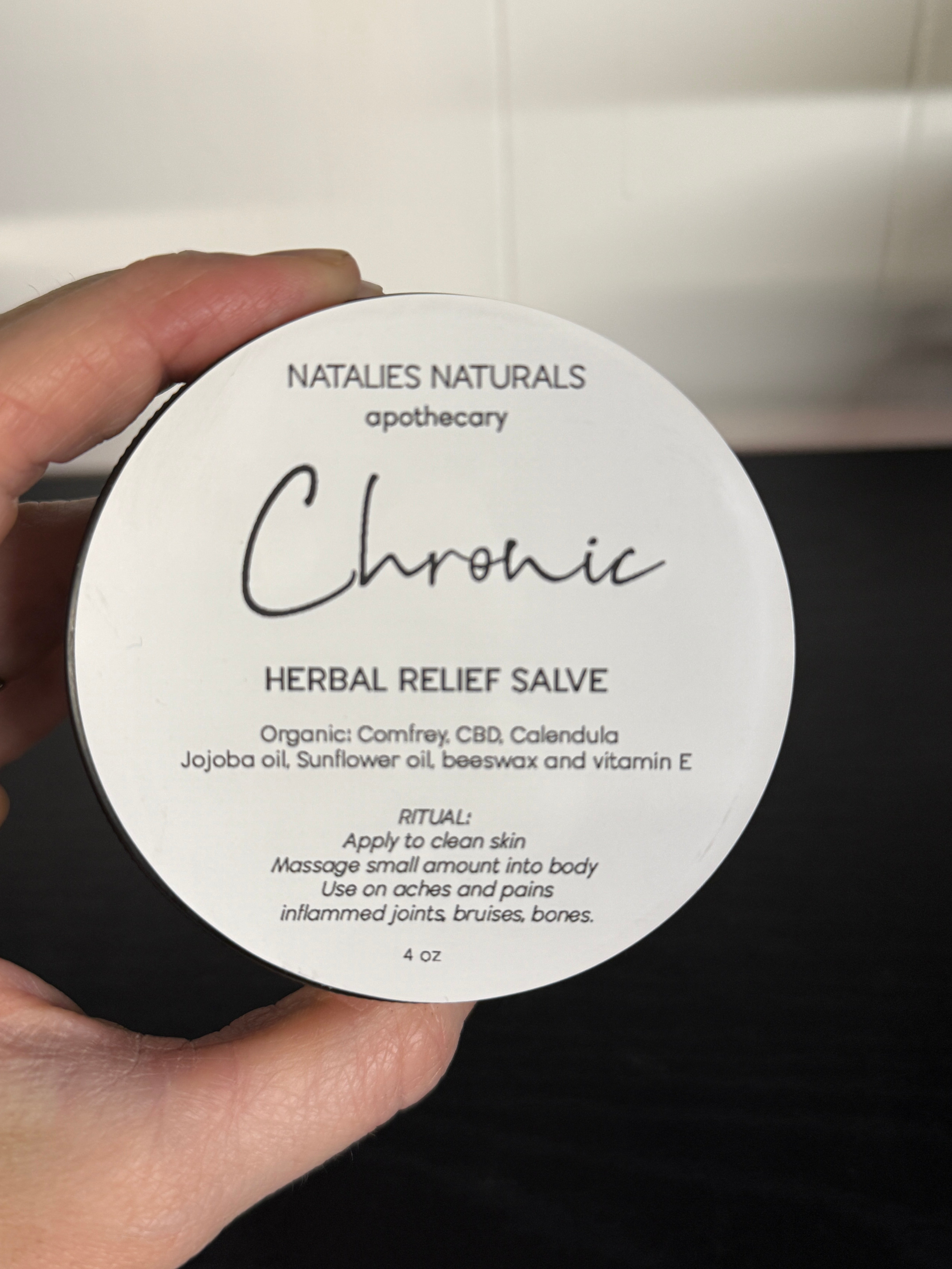 Chronic- natural pain relief herbal salve