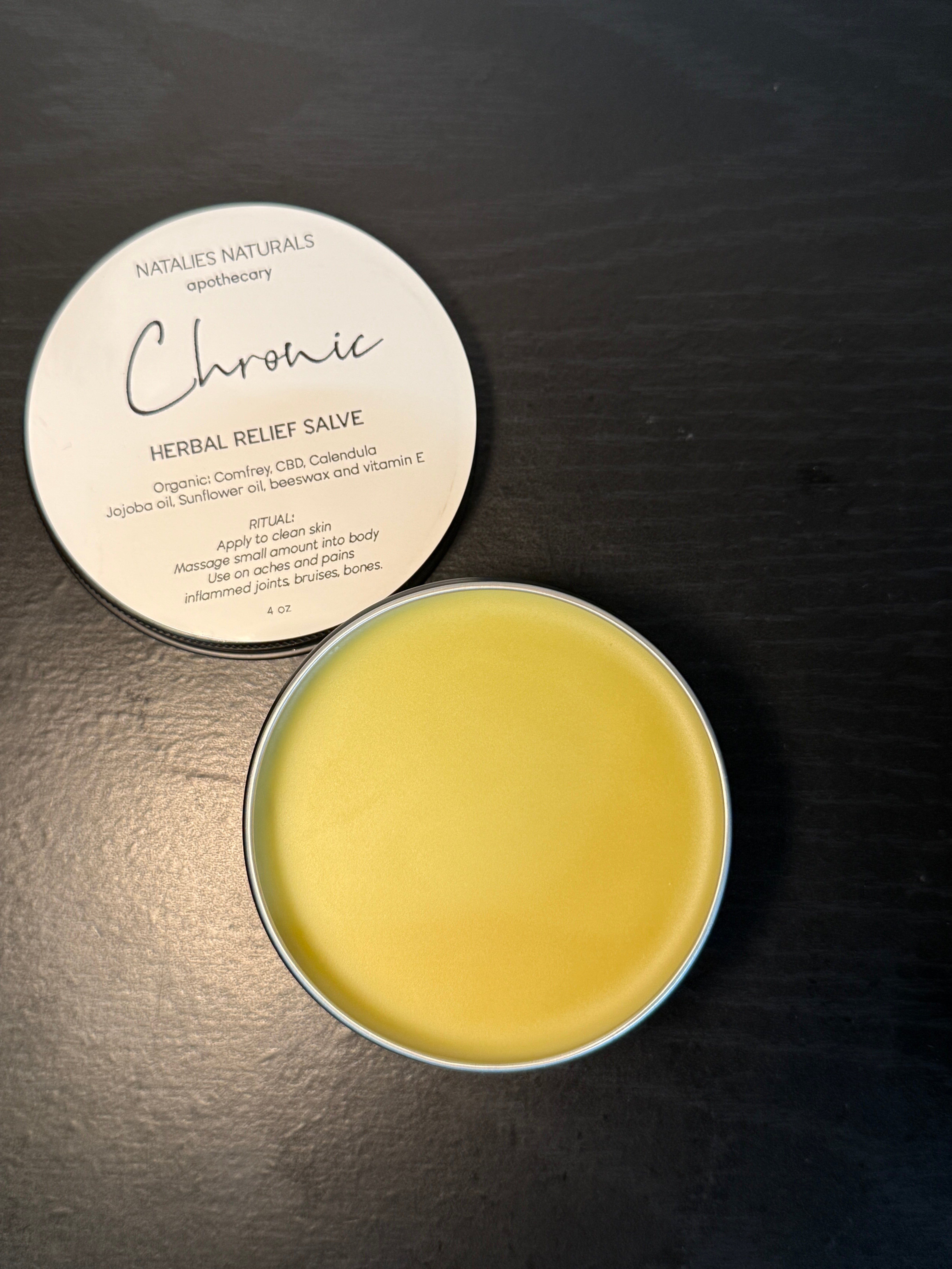 Chronic- natural pain relief herbal salve