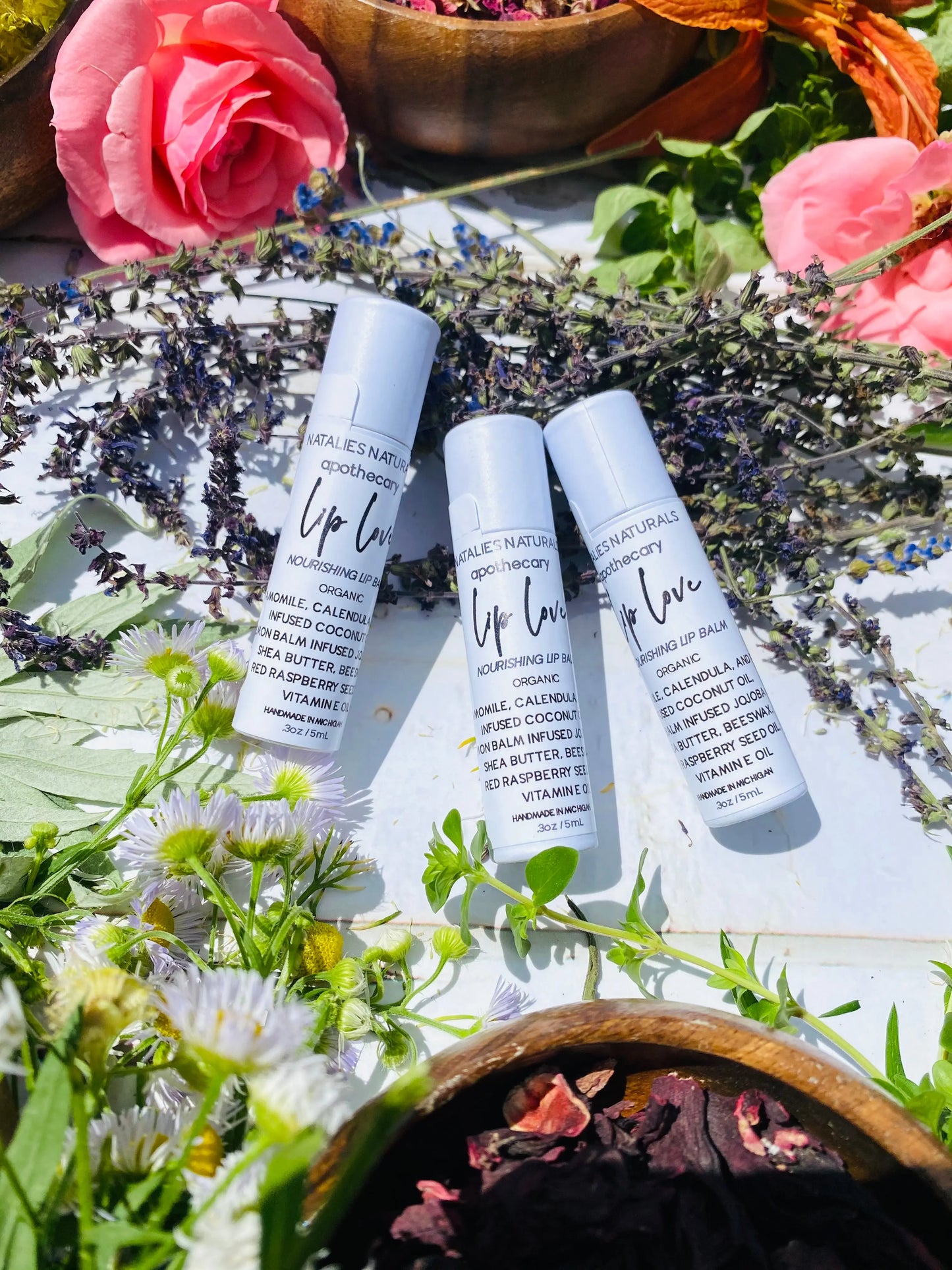 Lip Love Bundle of 3 Natalies Naturals Botanica