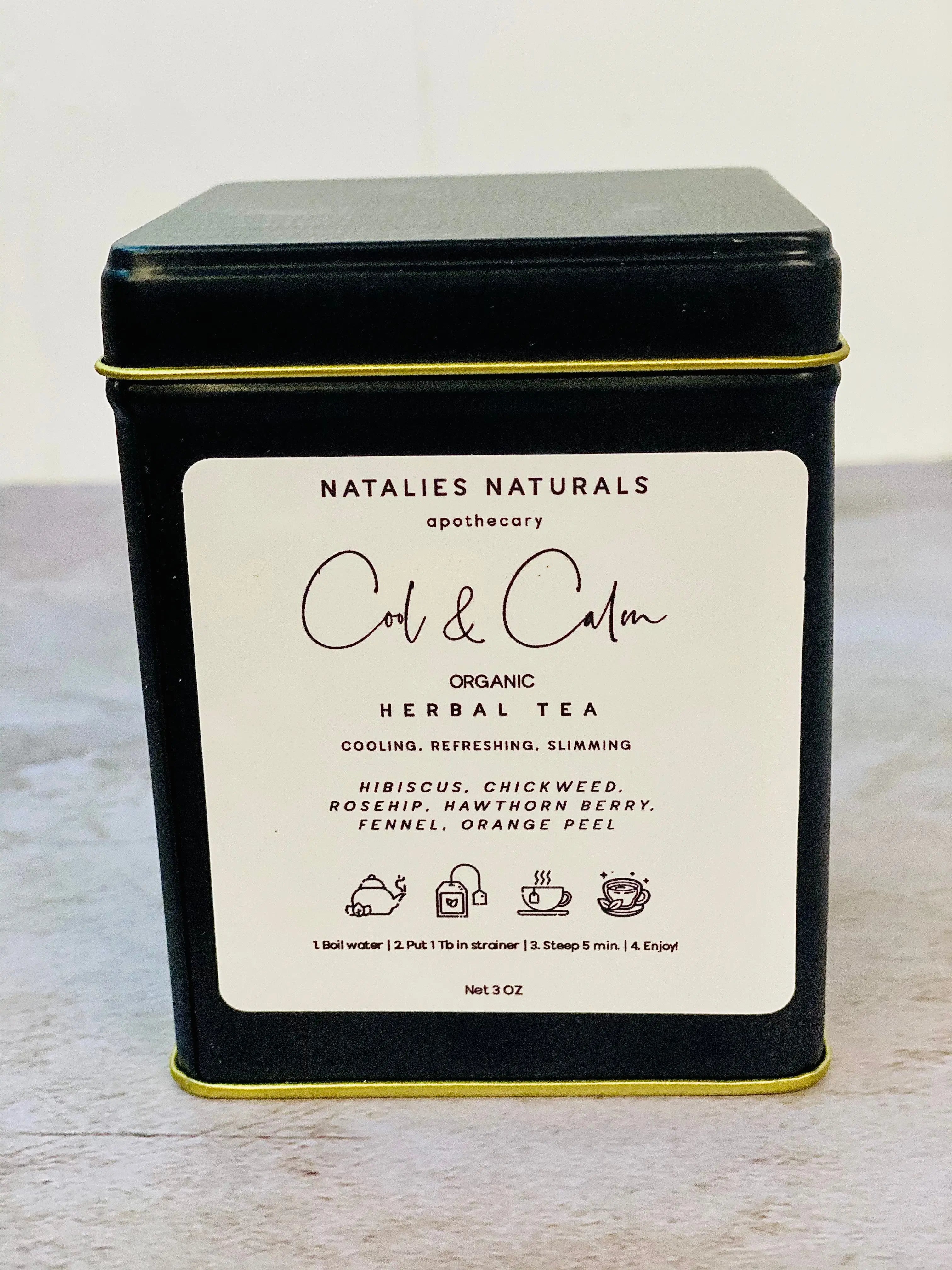 Cool & Calm tea Natalies Naturals Botanica