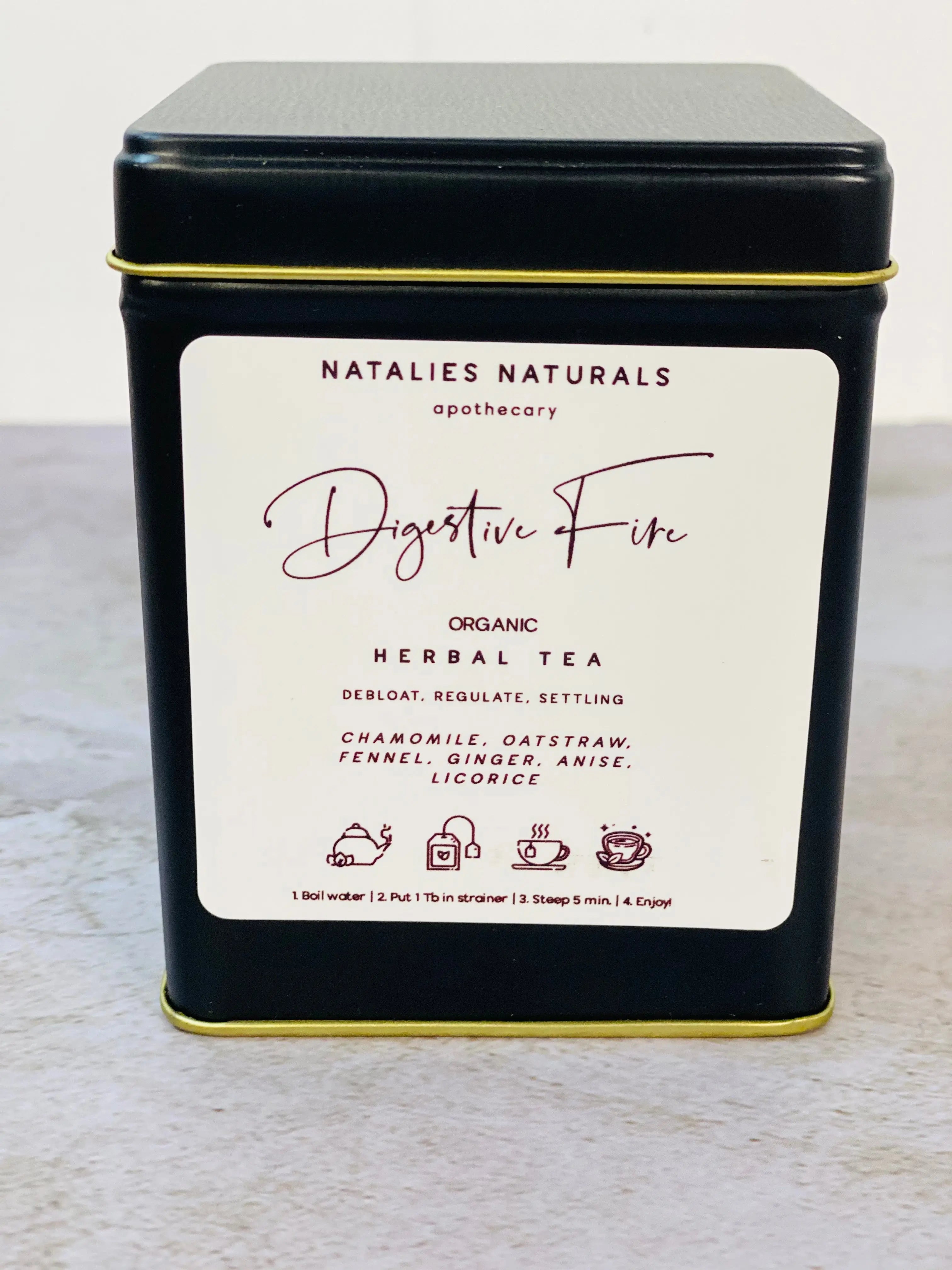 Digerstive Fire tea Natalies Naturals Botanica