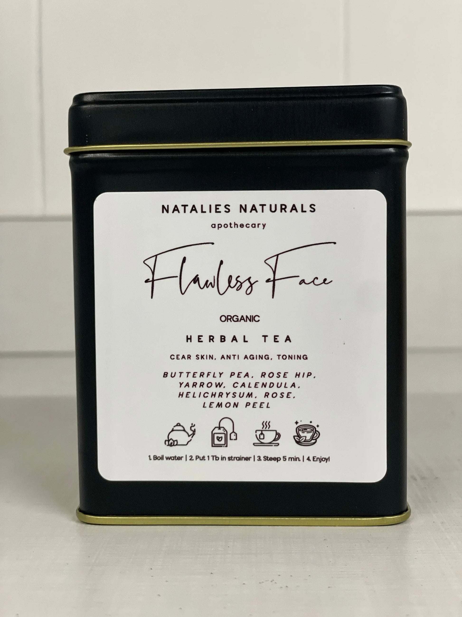 handcrafted organic flawless face tea